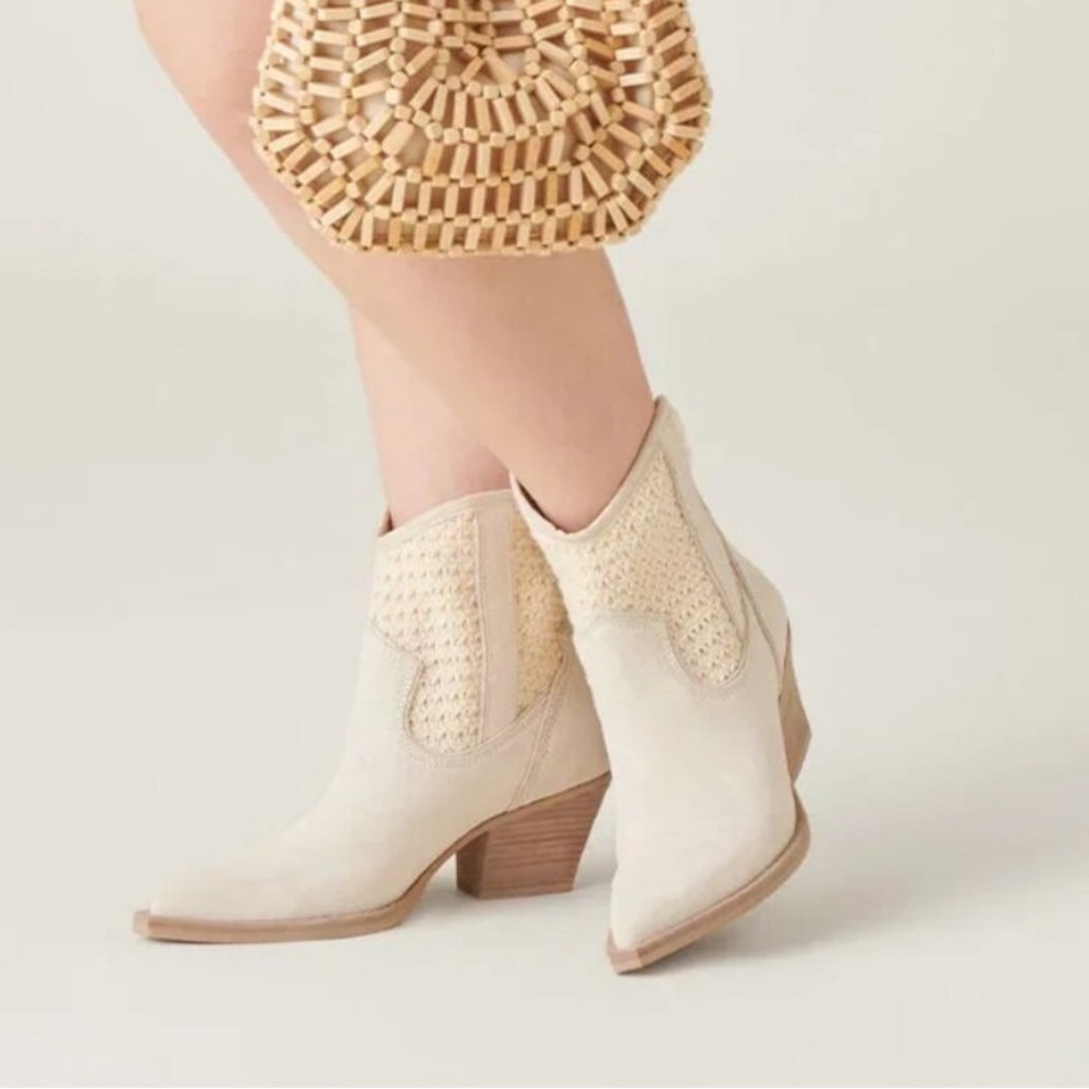 Dolce Vita Rori Sandstone Suede Boots Western Boho Women’s 6.5